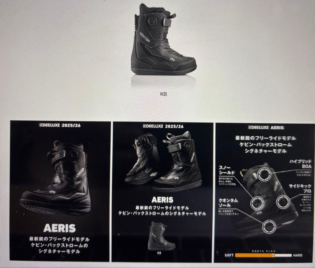 DEELUXE AERIS スノーボードブーツ 27.0 KB
