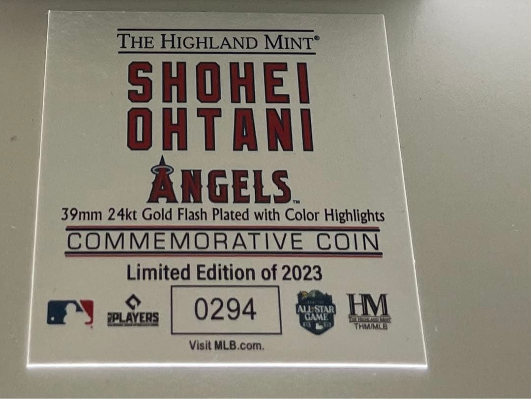 大谷翔平 2023 MLBオールスターゲーム出場記念ゴールド