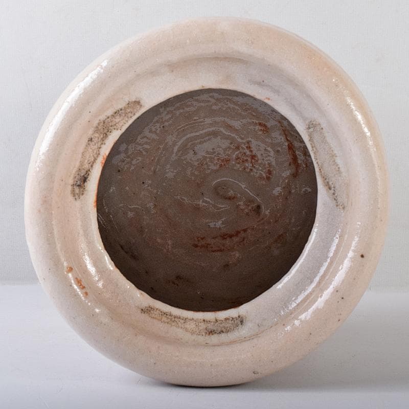 茶道具　山崎道正作　絵志野　水指　裏千家十五代鵬雲斎極め箱　M　R8732B