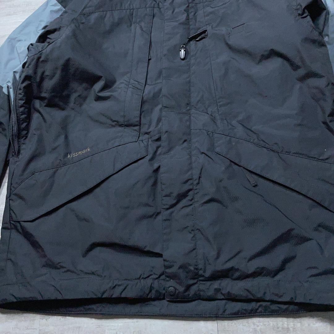美品 お買い得★ キスマーク スキーウェア XL 大きいサイズ スノーボード 黒
