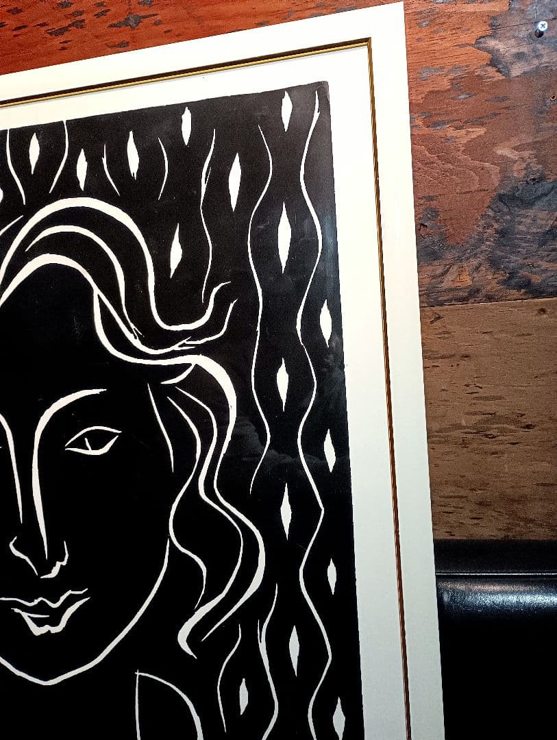 ８０年代　フランス製　大型　アンリ・マティス　バレリーナ　アートフレーム　額入