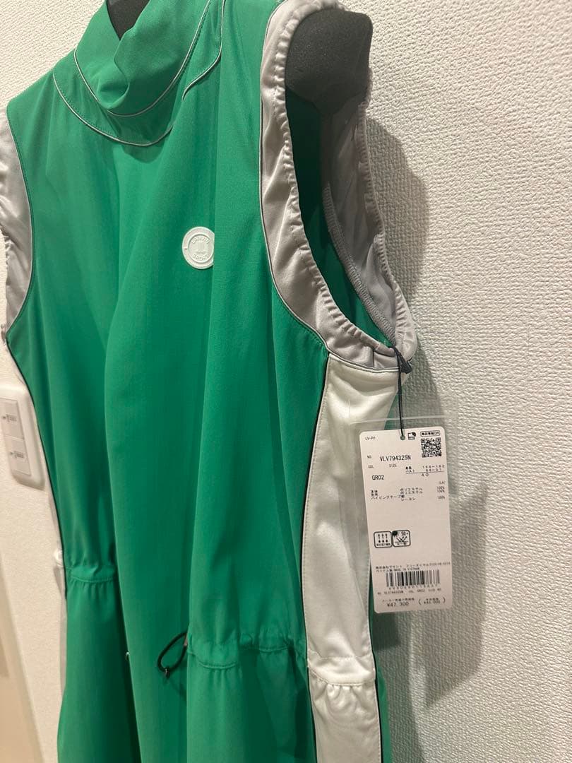 ランバンスポール　グリーン ノースリーブ ワンピース サイズ40