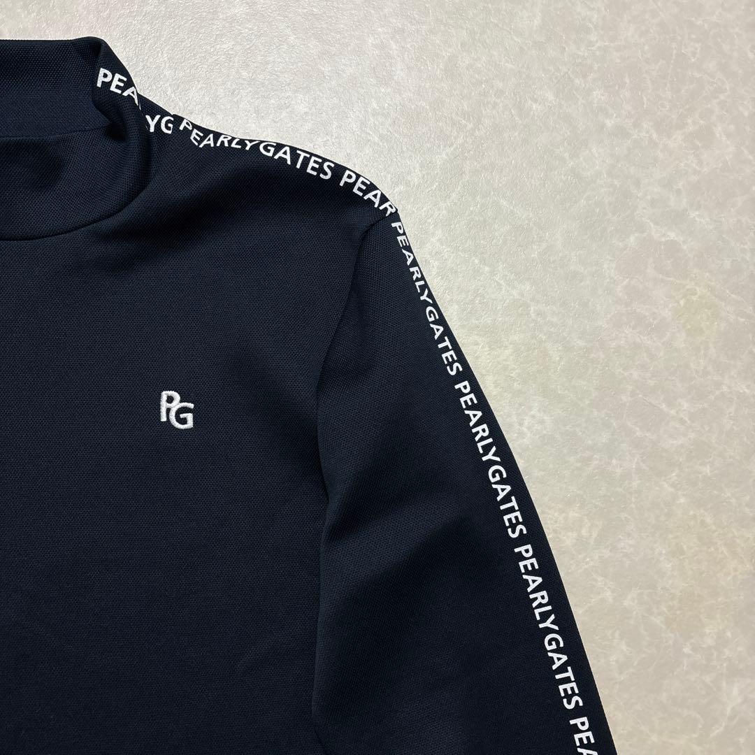 パーリーゲイツ★中厚手ストレッチ★ロゴ多め★モックネック【メンズ サイズ5（L】