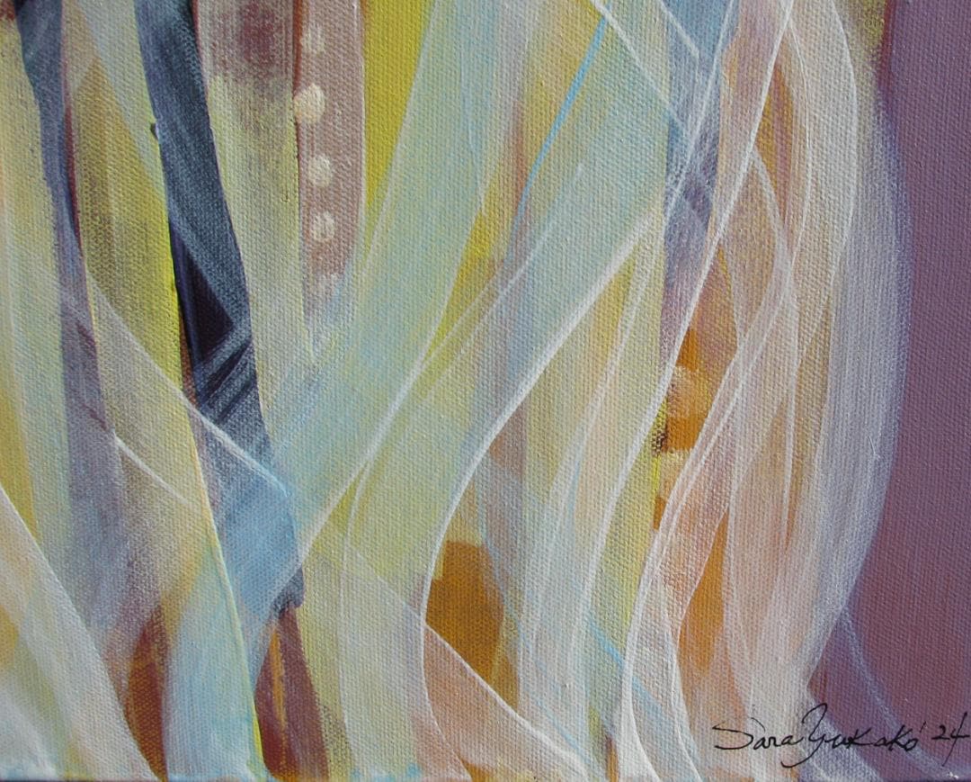 榊原由香子「Water Stream　No1」P12号,アクリル,ホノルルより