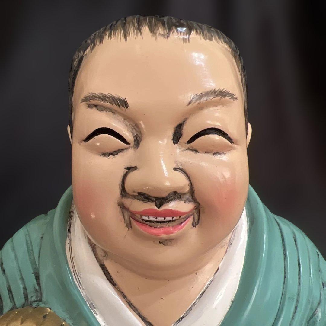 仙台四郎　置物　陶器　オブジェ　縁起物　福の神　招福
