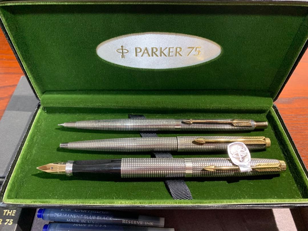 パーカー75シズレ 万年筆　スターリングシルバー純銀軸 アメリカ 3本セット