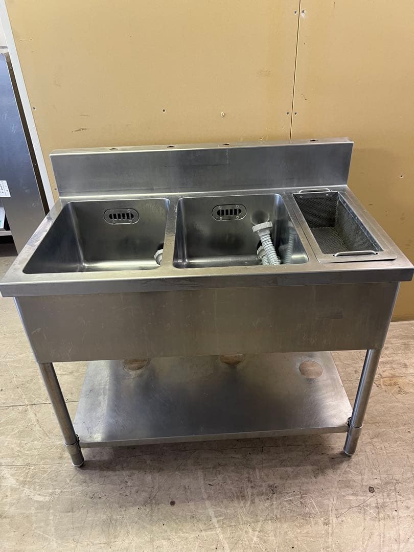 2槽シンクゴミ籠付き 1000x600x780(+145)