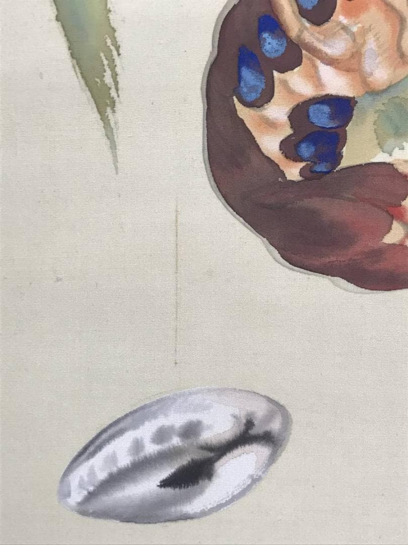 【真作】井口華秋/伊勢海老図/イセエビ図/掛軸/名家伝来/AC-406