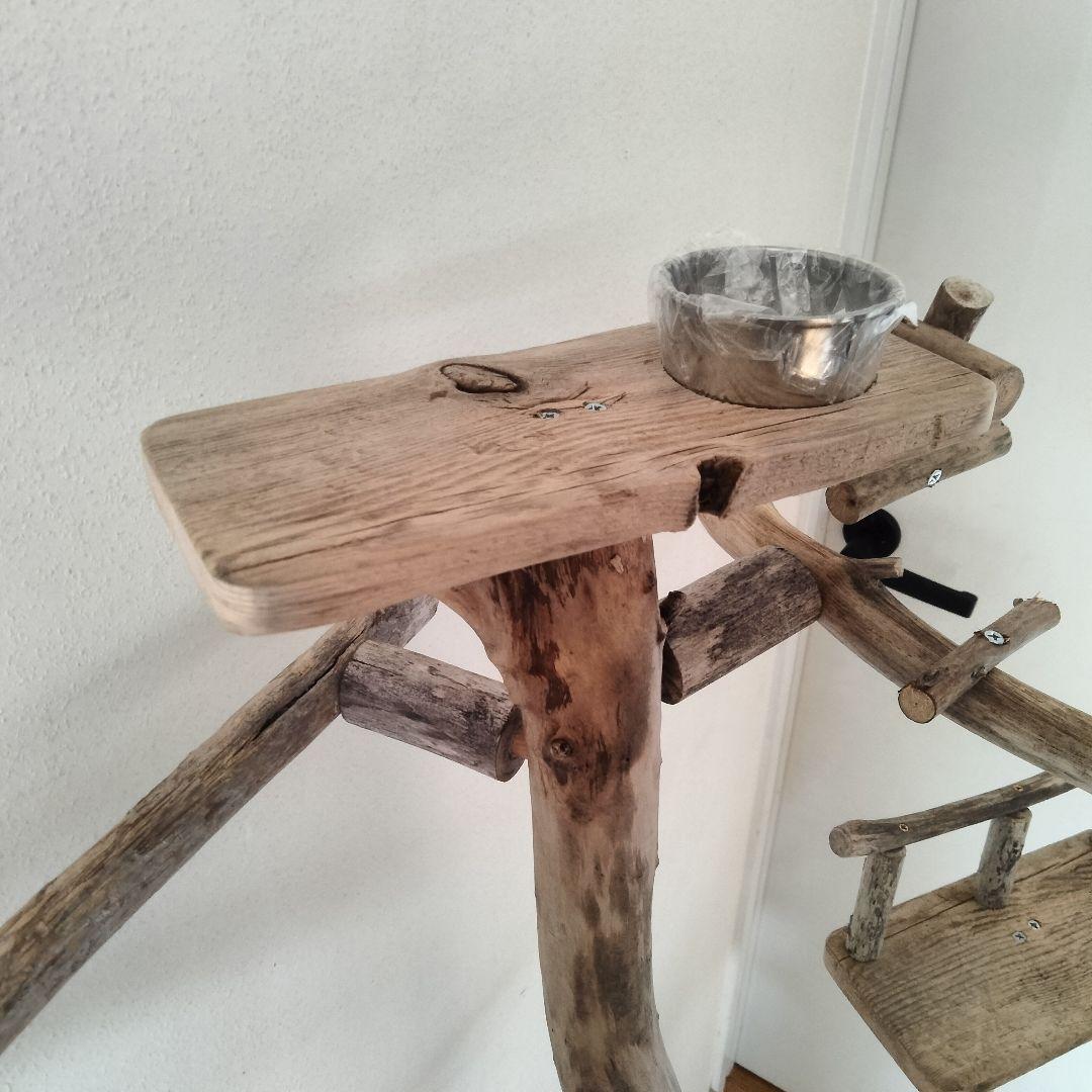 バードアスレチックジム大型 ㊺ 天然木 自然木 流木 インコ おもちゃ