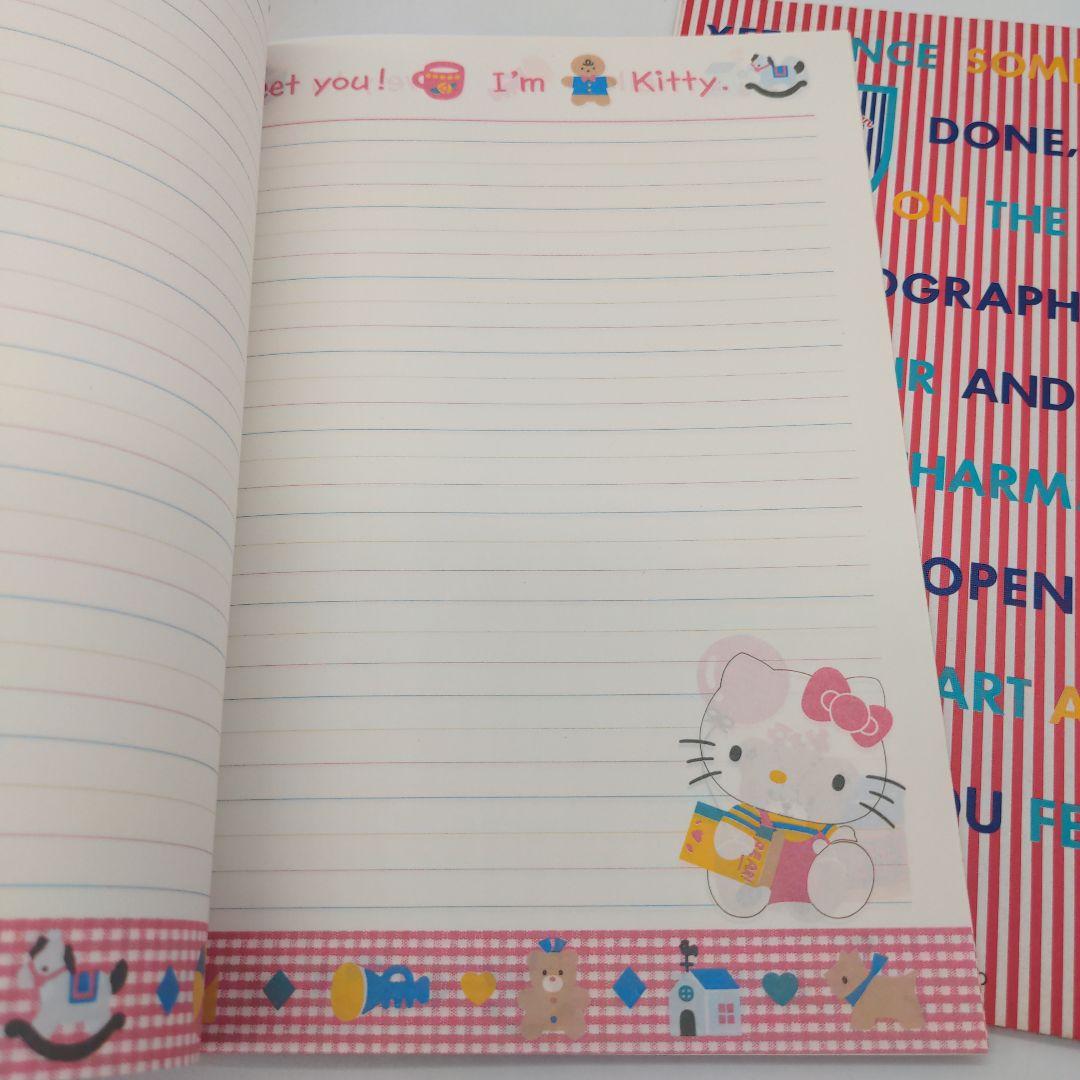 ハローキティ　昭和レトロ　下敷きノートものさし消しゴム　サンリオ