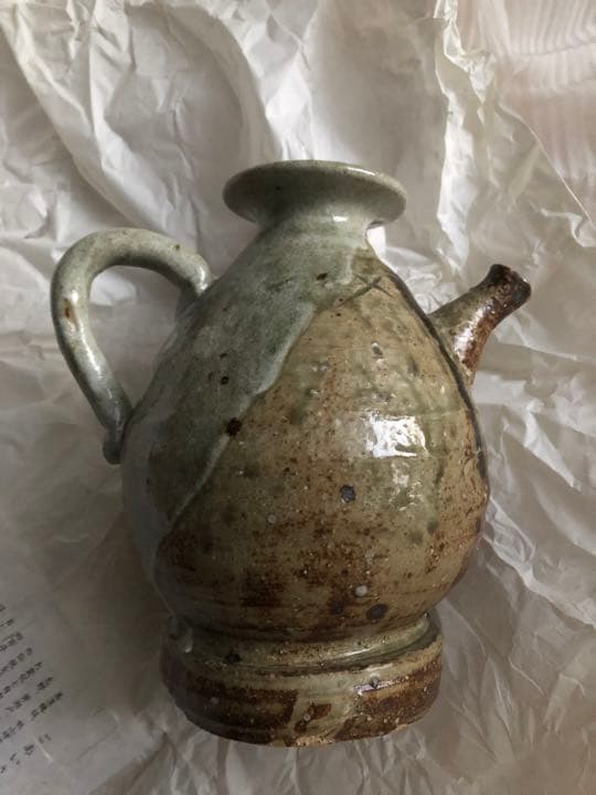 美濃伊賀　水注　花入　山吹窯　光寿造　共箱入