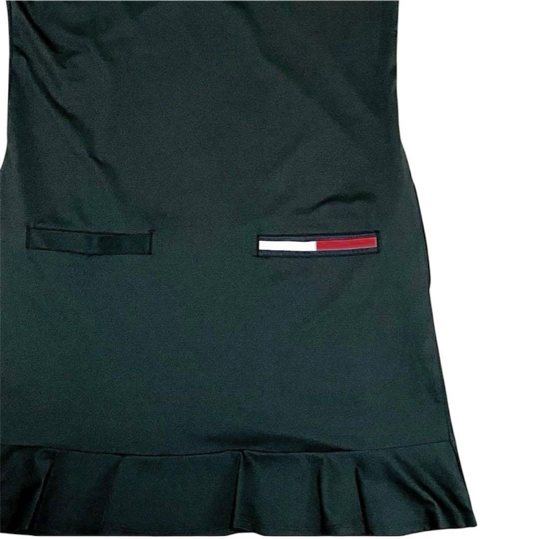 新品❗️ トミーヒルフィガーゴルフ M 半袖モックネックワンピース ブラック