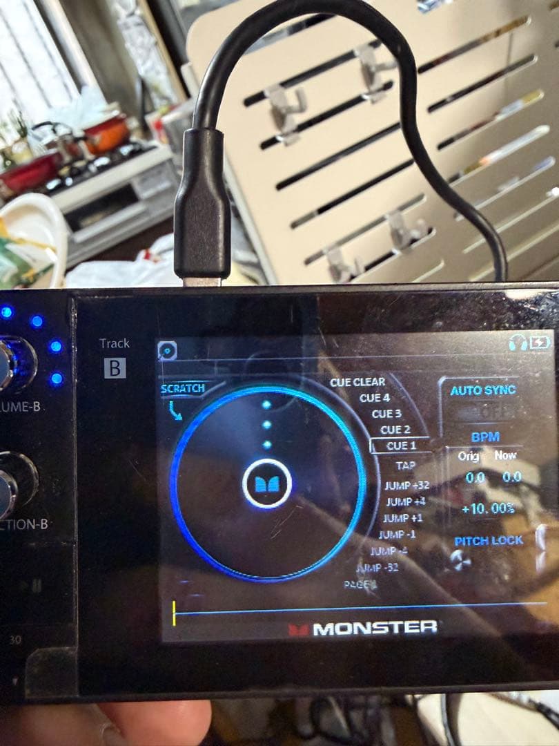 MONSTER ポータブルDJシステム　GODJ 黒　動作確認済ジャンク扱いで