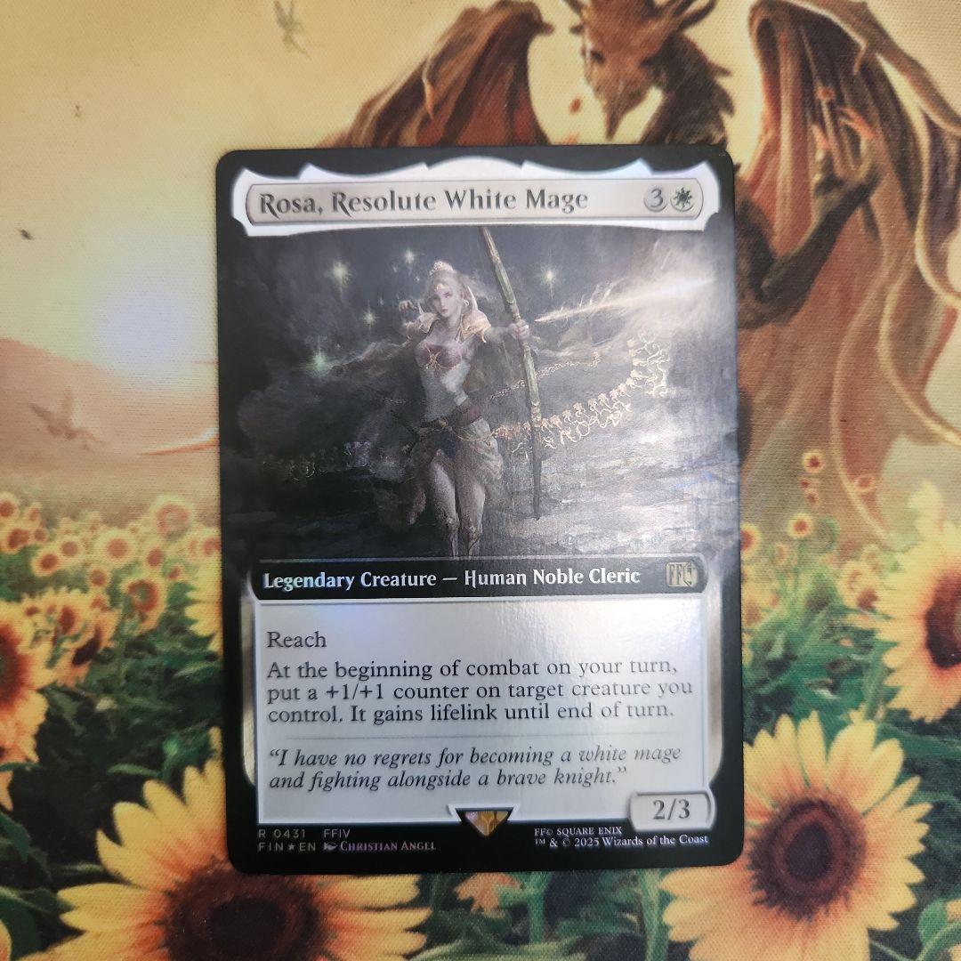 強き愛の白魔道士、ローザ　英語　拡張アートfoil　mtg