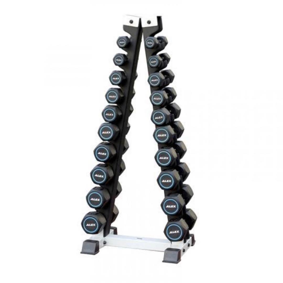 ③ALEX ダンベル 10ペア 1〜10kg 収納ラック付き 総額14万円 美品