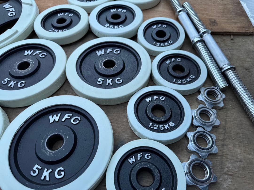 WILD FIT 85kg 16枚セット バーベル スチール プレート 15kg