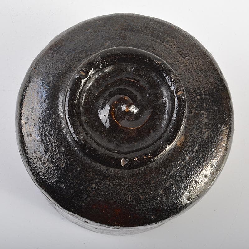 茶道具　楽吉左衛門　九代了入　黒筒茶碗　共箱　G　R6993