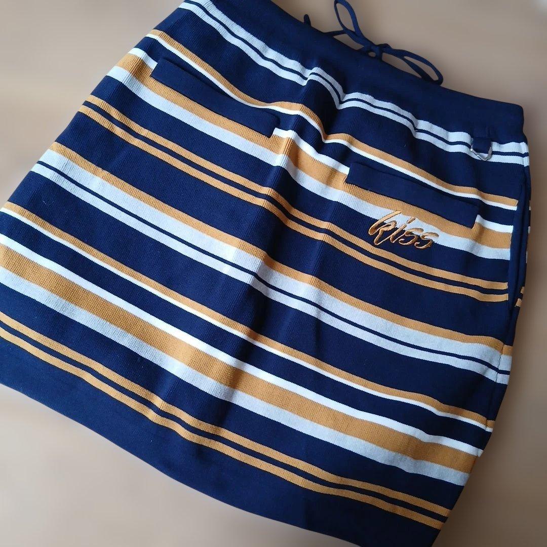 キスオンザグリーン ボーダーセットアップ サイズ3　ゴルフウェア