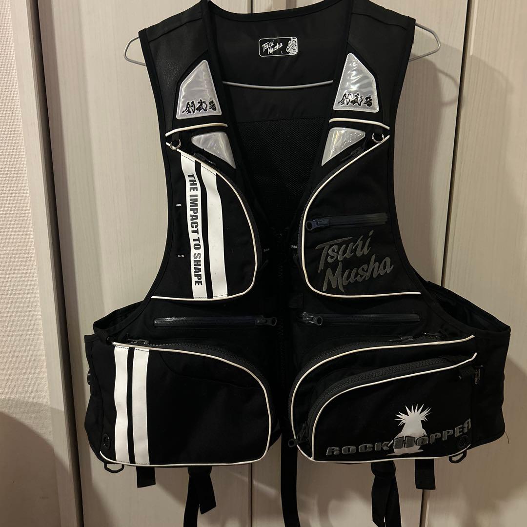 釣武者コーデュラダイヤルベスト　L グレー