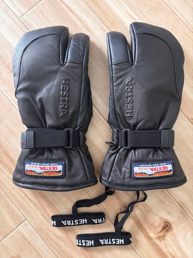 HESTRA 3-FINGER FULL LEATHER サイズ8