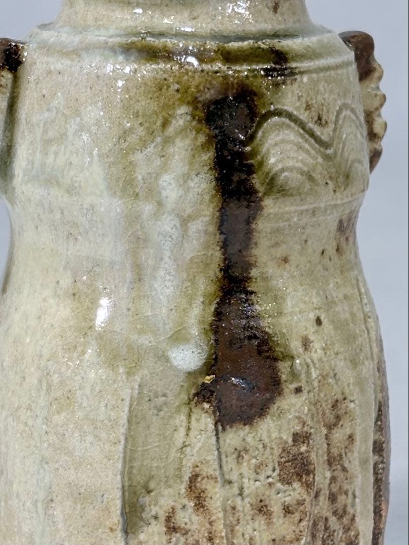 加藤弥右衛門作　美濃伊賀茶入　美品　共箱　茶道具　送料込