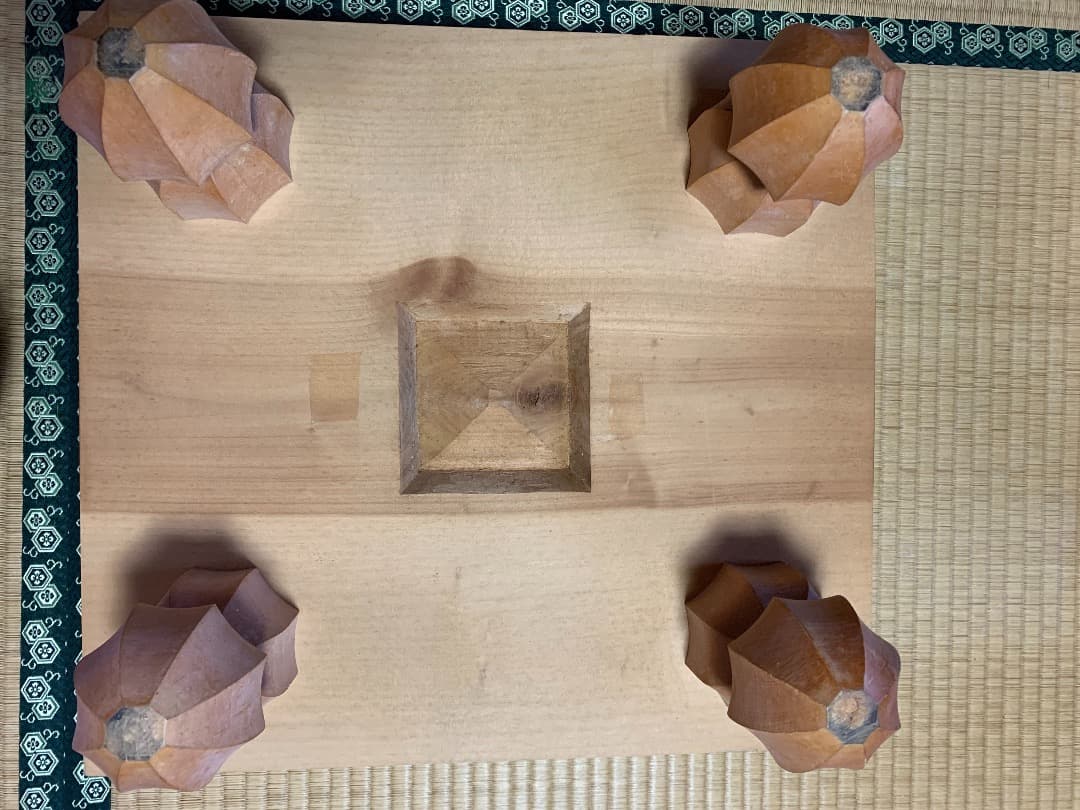 【国産】　イチョウ　５寸碁盤