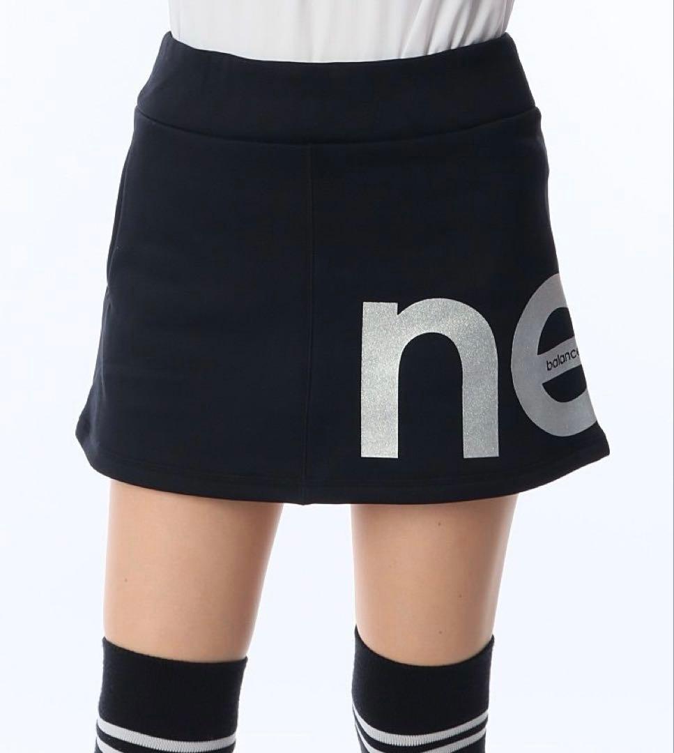 新品　ニューバランスゴルフ　レディース　裏起毛　インナー付きスカート　黒ブラック