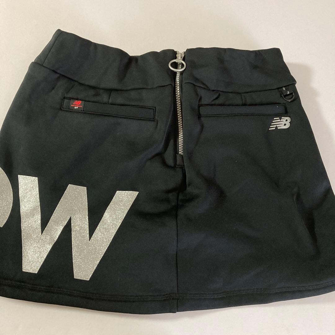 新品　ニューバランスゴルフ　レディース　裏起毛　インナー付きスカート　黒ブラック