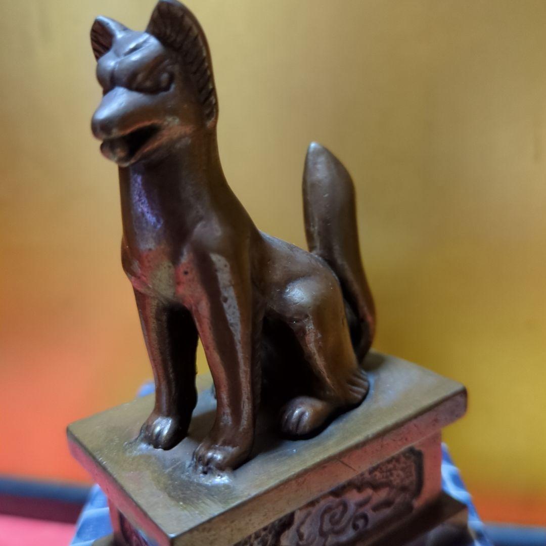 高岡銅器、伝統工芸品 稲荷一対紙箱付き