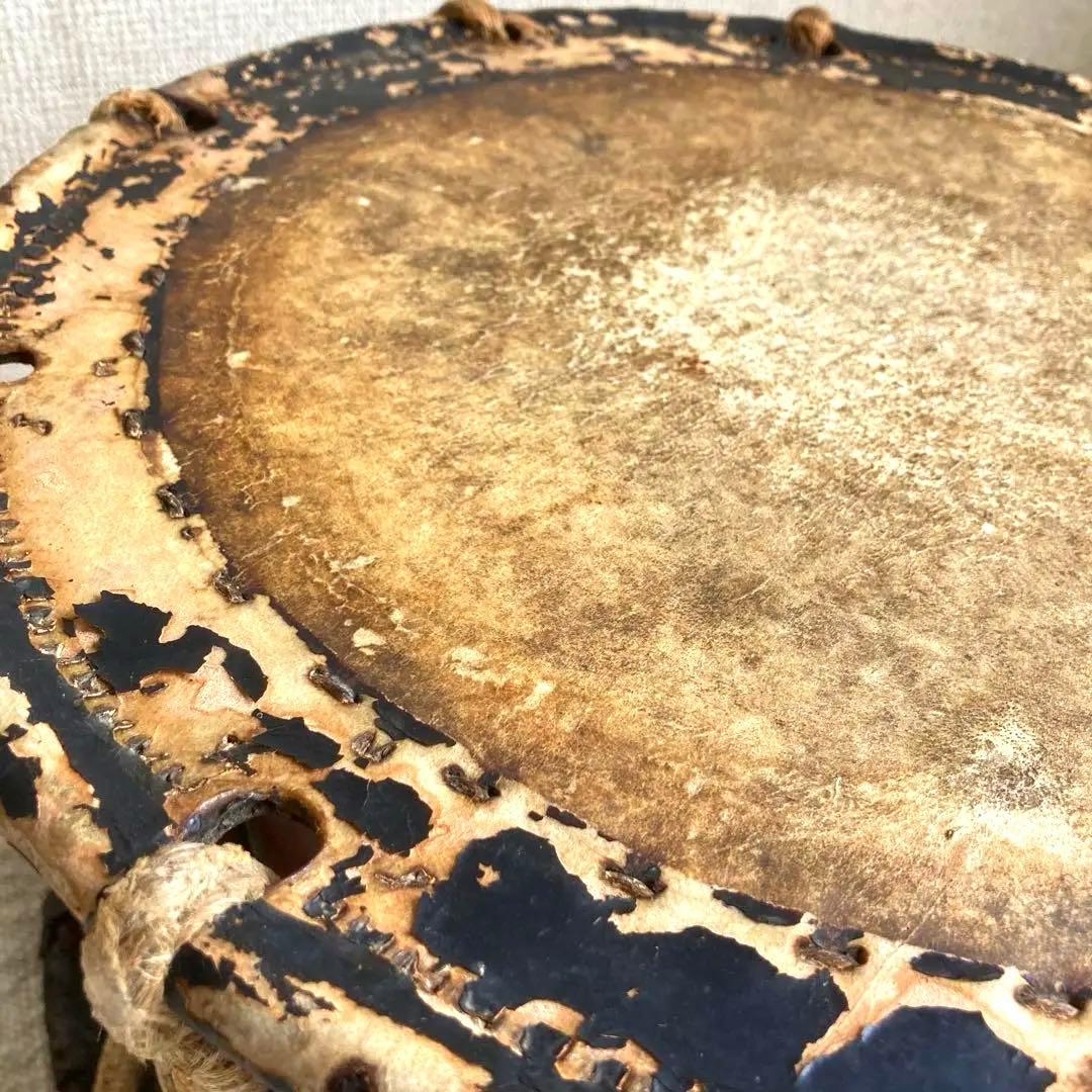 和太鼓　締太鼓　蒔絵胴　アンティーク　骨董