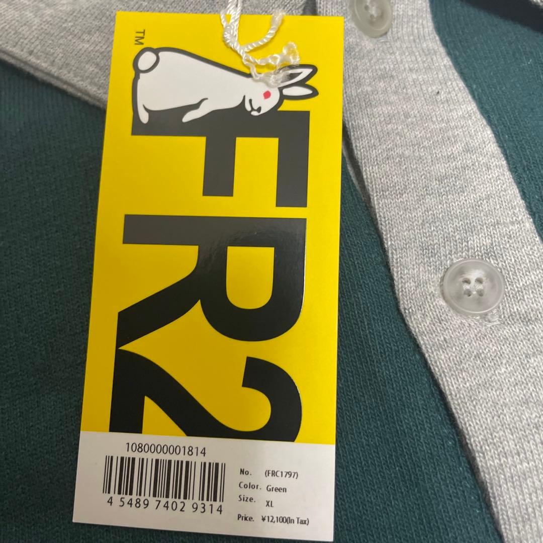 未使用タグ付【希少XLサイズ】FR2 パイルロゴラガーシャツ 太ボーダー 即完売