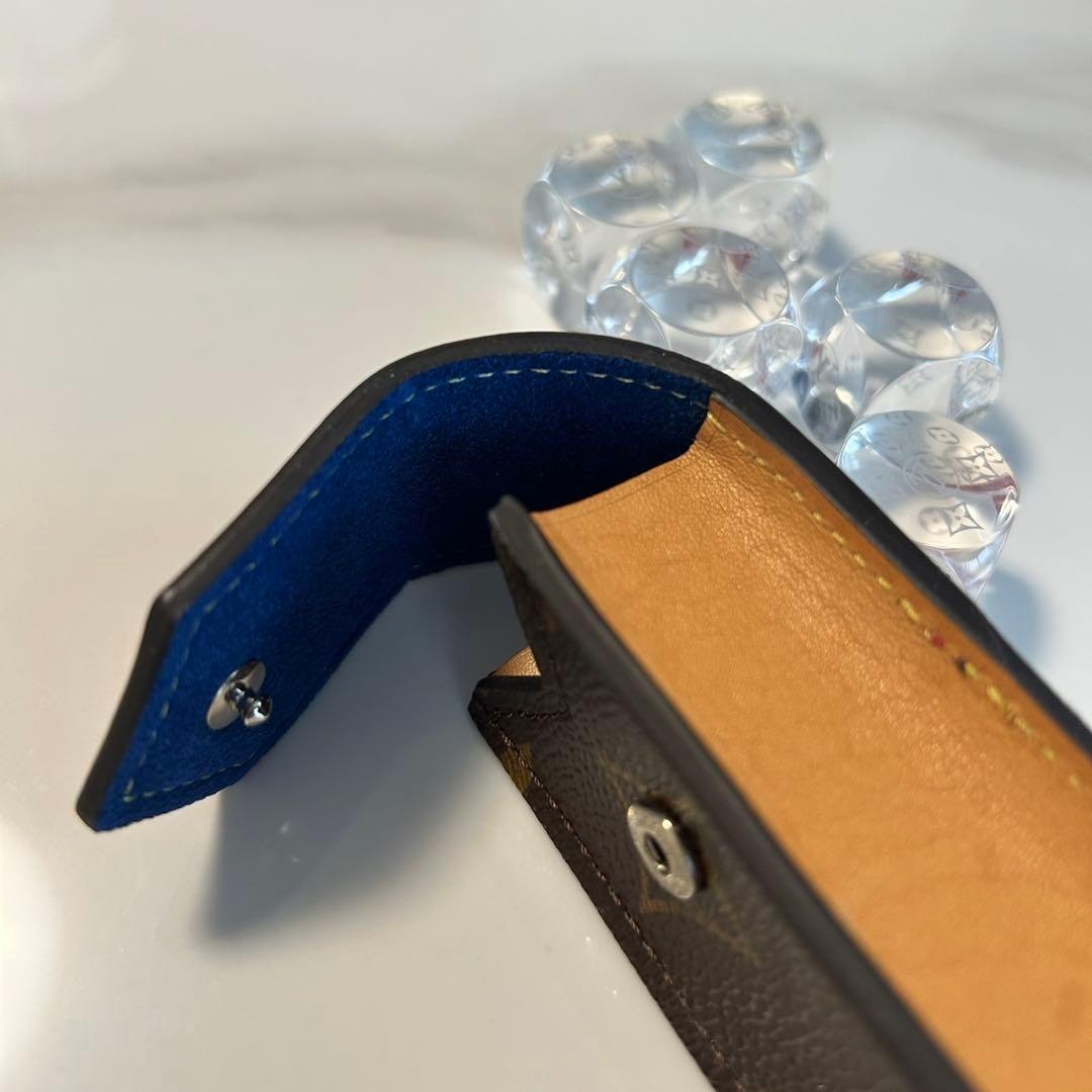 【ほぼ未使用/美品】Louis Vuitton レザーケース&モノグラム柄ダイス