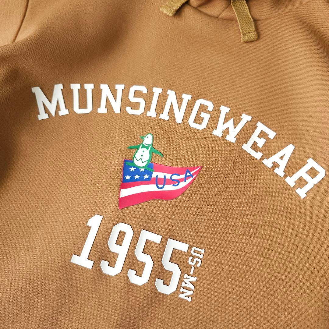 【マンシングウェア】人気ペンギンロゴマーク×刻印ロゴ 長袖ゴルフワンピースM