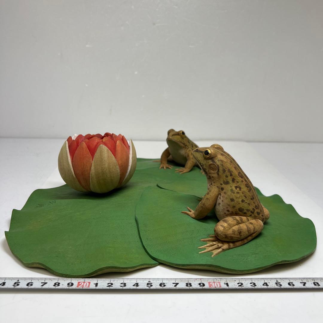 神保琢磨　木彫彩色「春陽」 共箱　幅約31㎝　チニエト　東な7-1221☆2F