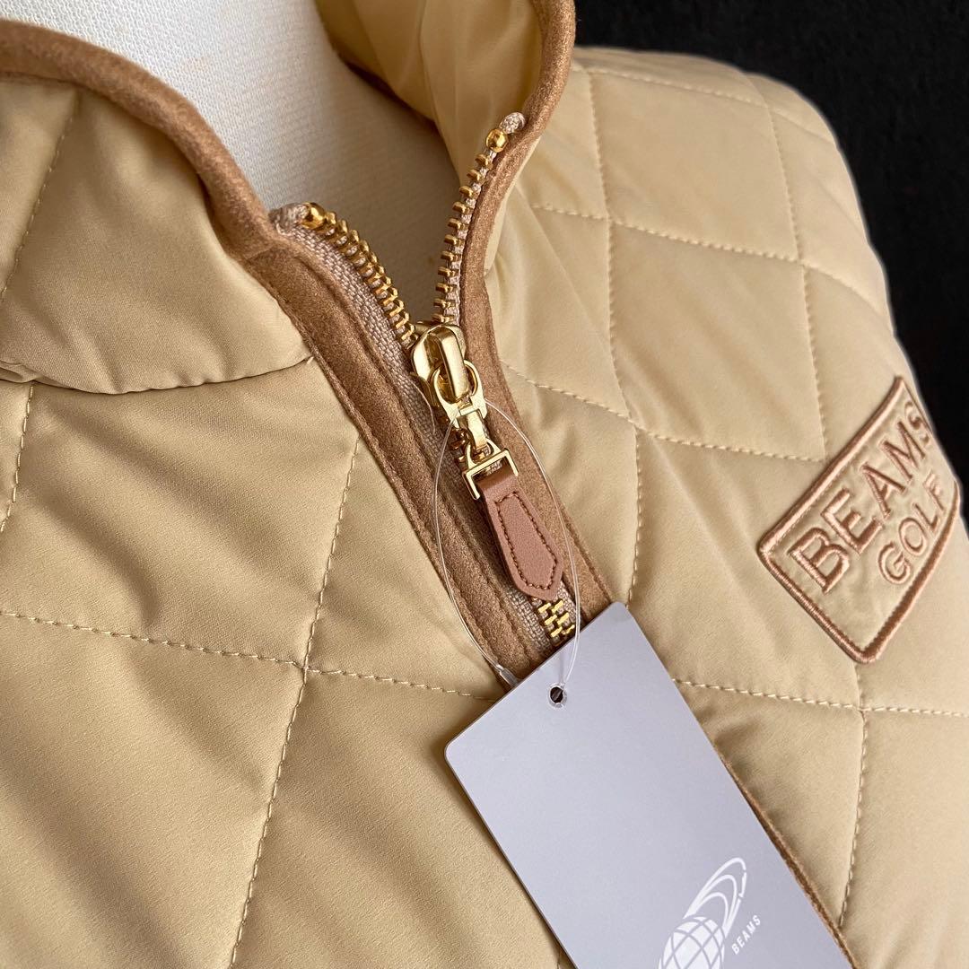 ビームス ゴルフ レディースウェア 中綿ベスト ベージュ Mサイズ