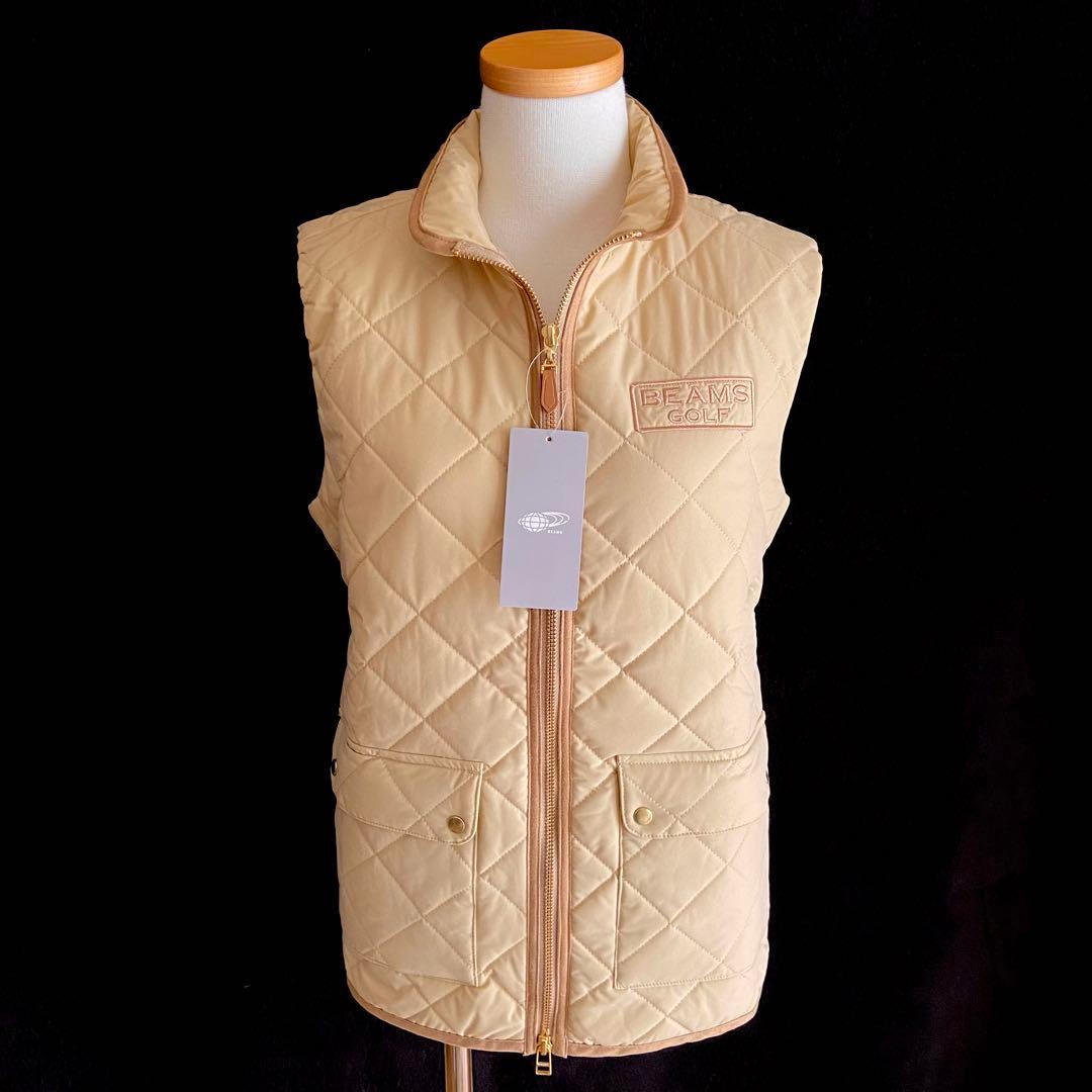 ビームス ゴルフ レディースウェア 中綿ベスト ベージュ Mサイズ