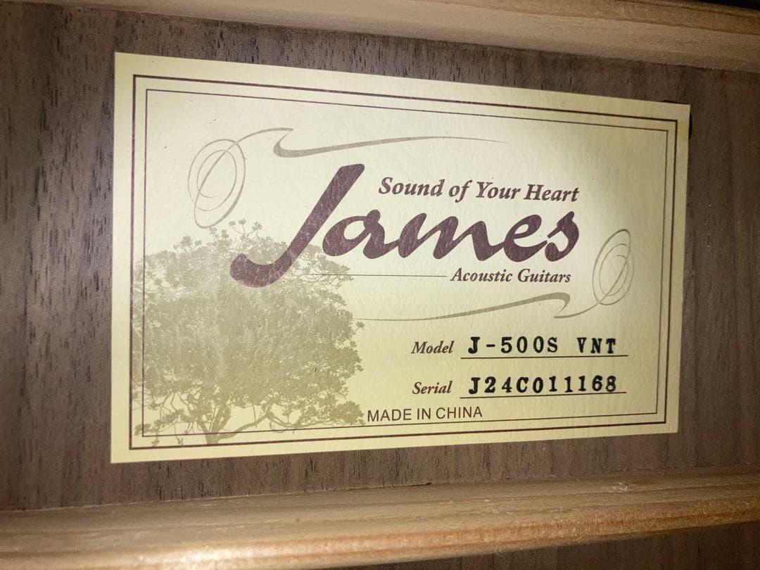 James J-500S/VNT ジェームスエレアコギター美品特価最安値⭐︎