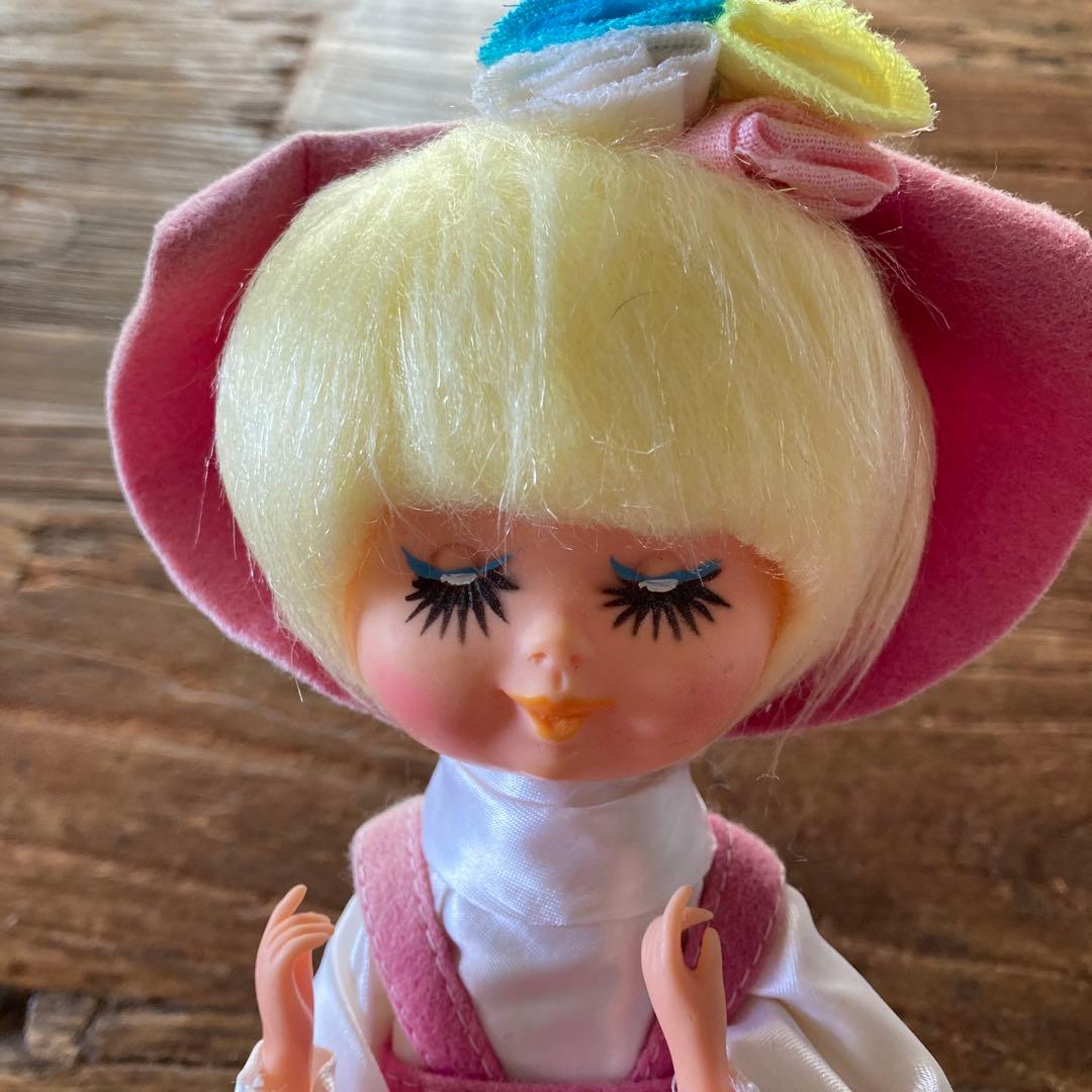 60's ヴィンテージ　ヒッピー　ガール　ドール　オルゴール　女の子　人形