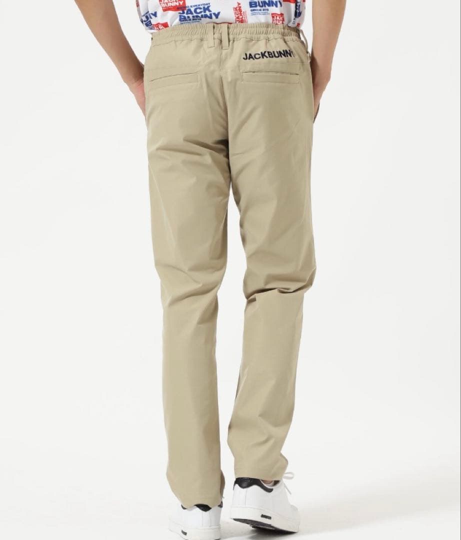 新品 パーリーゲイツ ジャックバニー ポリエステルツイルパンツ(5)L/ベージュ