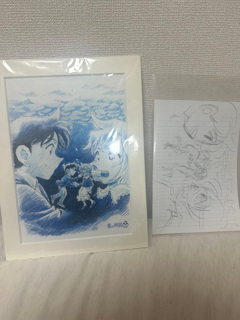 名探偵コナン 黒鉄の魚影　青山剛昌書き下ろし複製 原画（ラフ画同梱版）