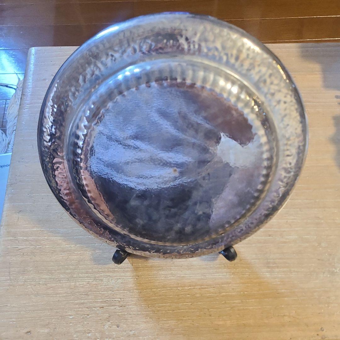 つ*ち様 純銀製 丸盆 青海盆 274.2g