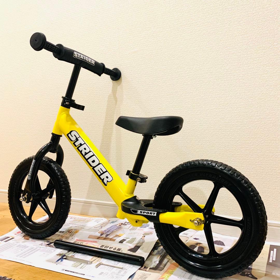 【極美品】STRIDER スポーツモデル 12インチ キッズバイク イエロー