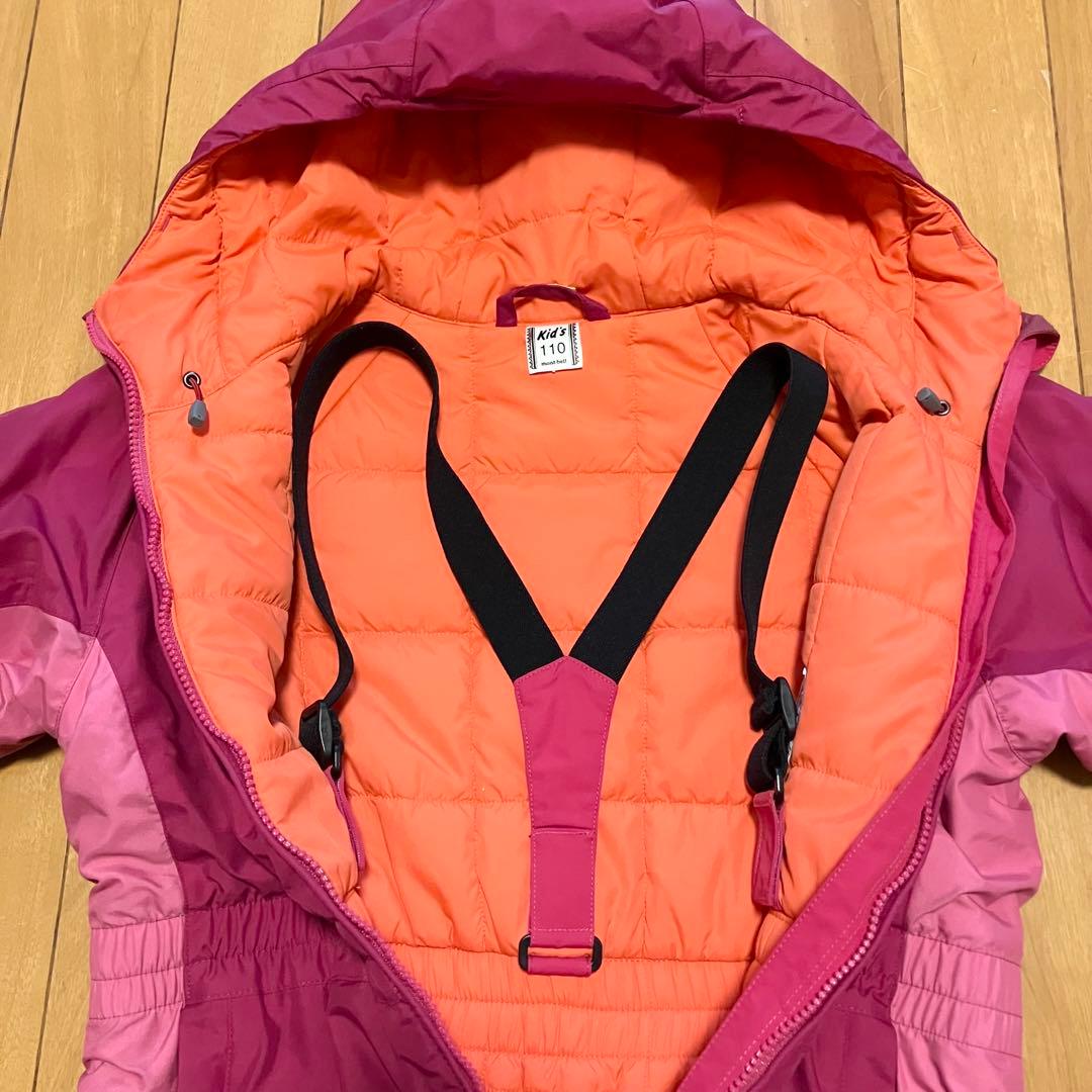 モンベル スノーウェア 2点セット（子供用）ジャンプスーツ・ミトン