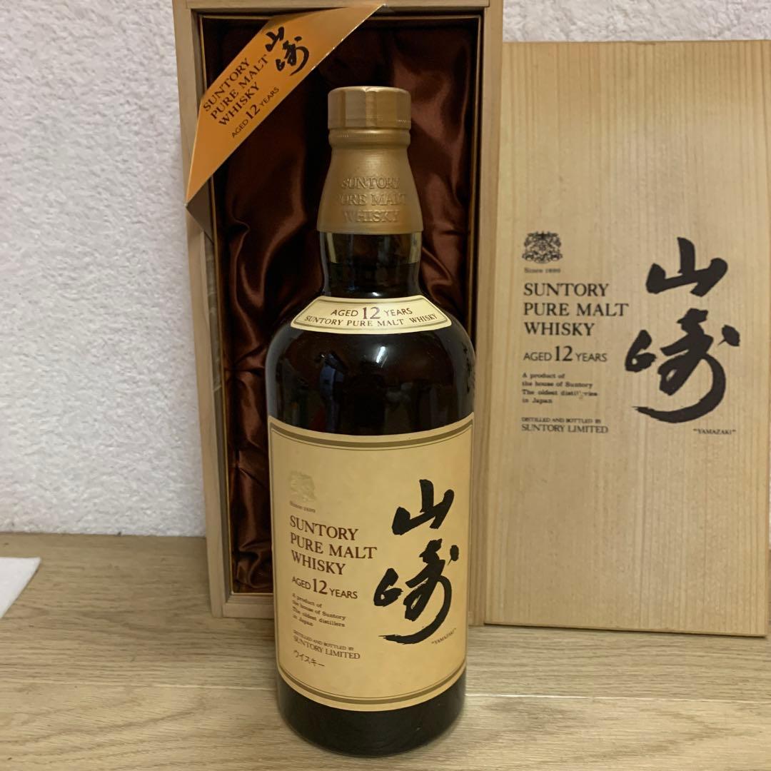 古酒サントリー ピュアモルトウイスキー 12年 木箱入り