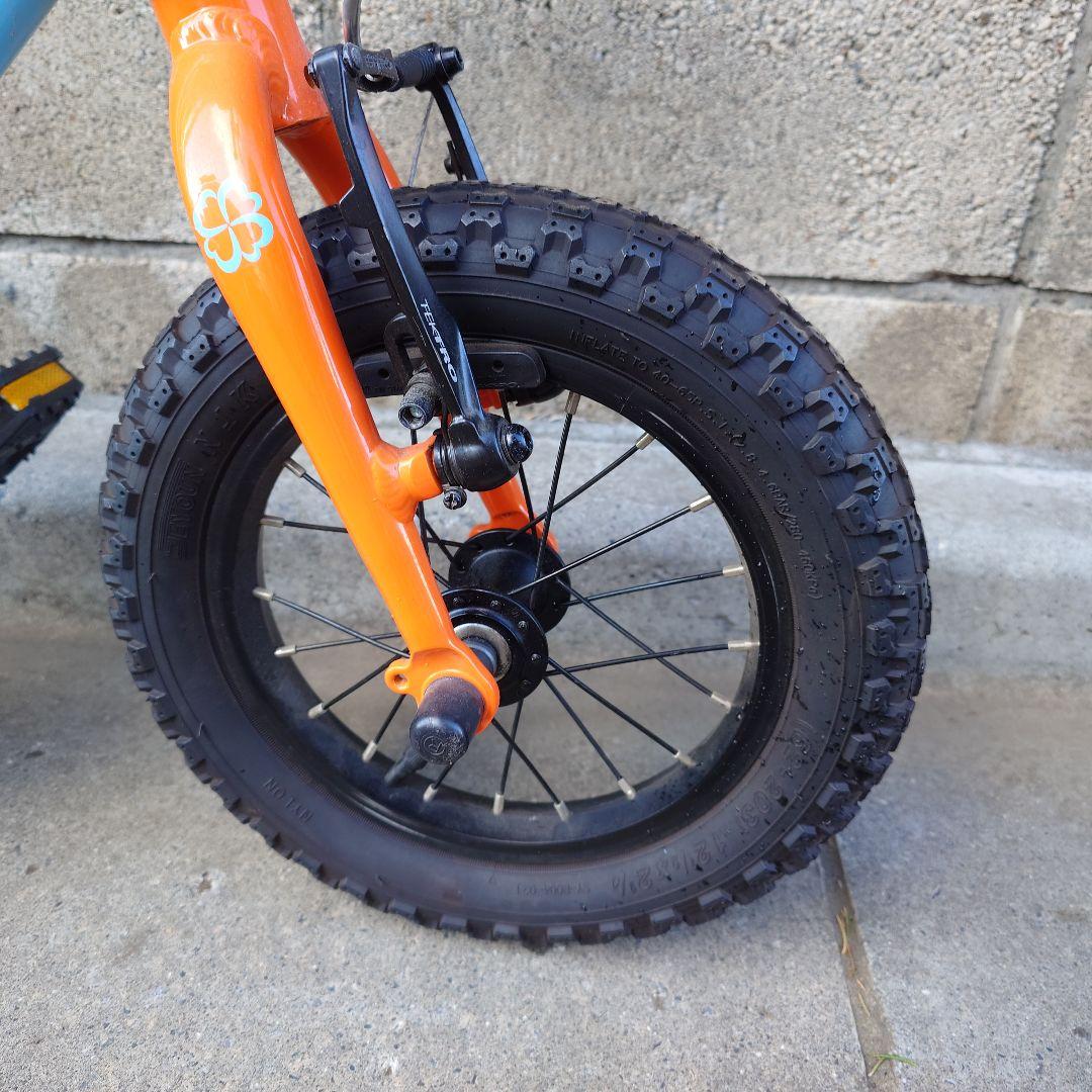 【手渡し　東京都】ヨツバサイクル　12インチ　ブルー