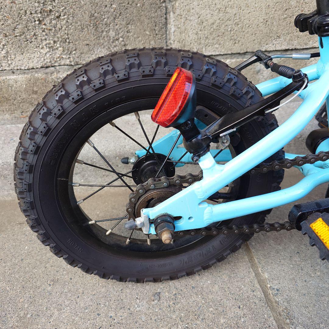 【手渡し　東京都】ヨツバサイクル　12インチ　ブルー
