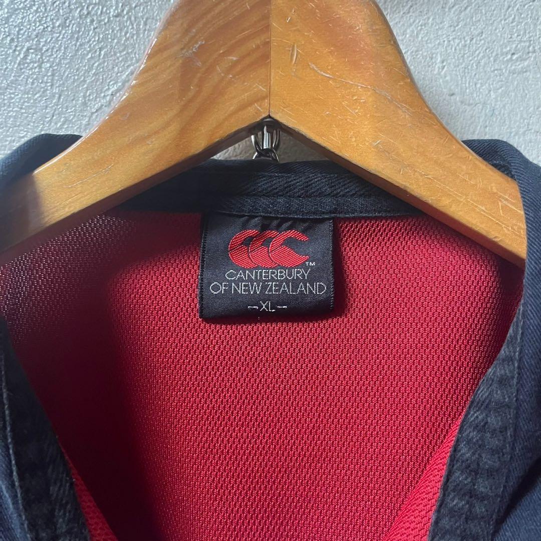 ラグビー 赤白ボーダーシャツ ラグビージャージ 刺繍ロゴ 桜 日本代表　XL