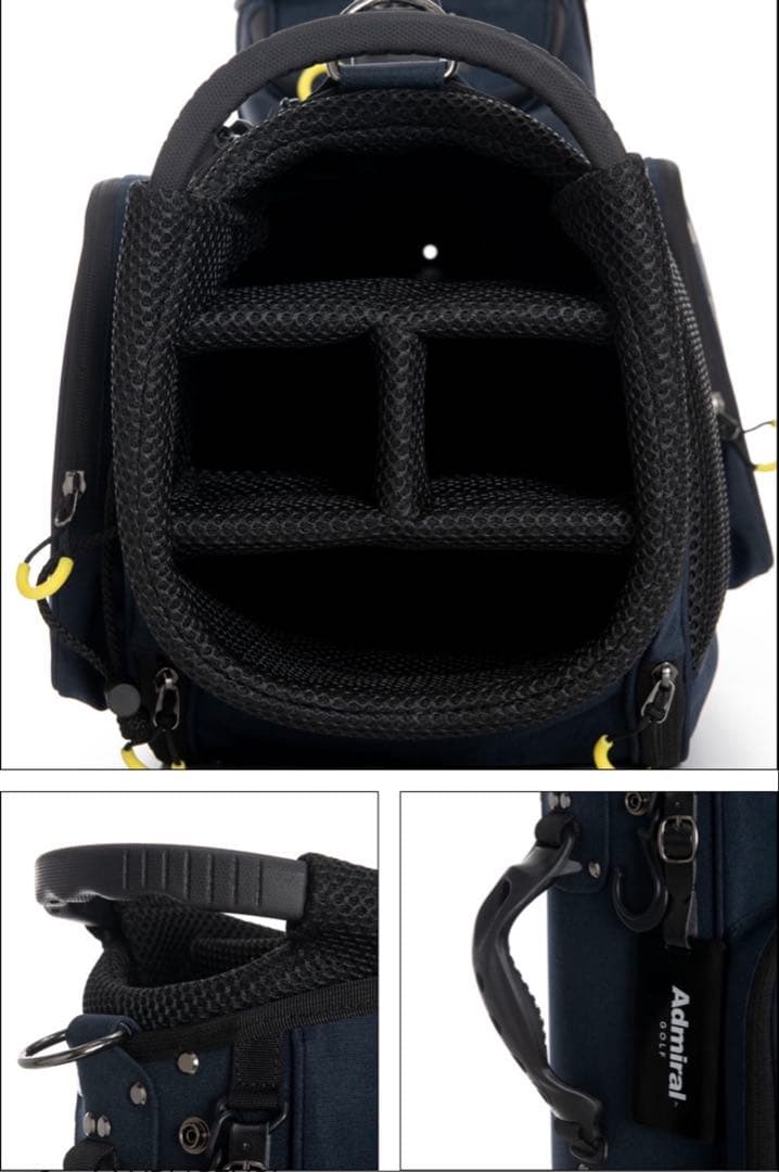 新品★Admiral ゴルフバッグ ネイビー 4分割