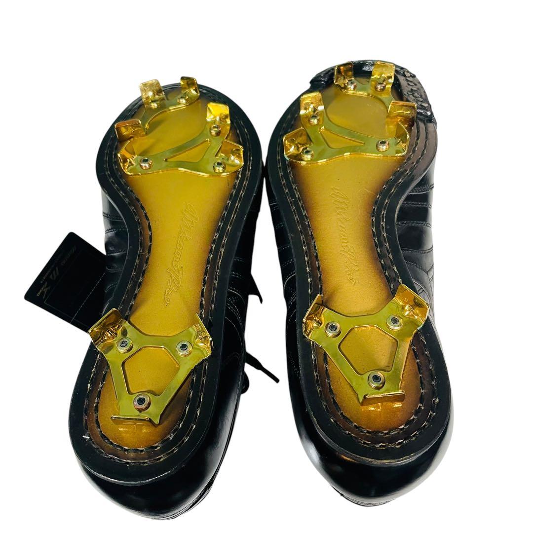 未使用　ミズノプロ　スパイク　野球用　天然皮革　黒　28.0cm