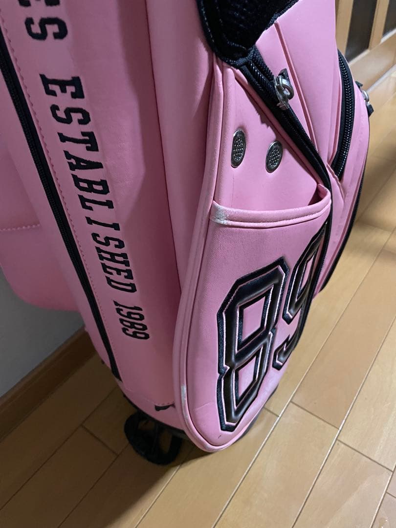 PEARLY GATES キャディバッグ 89 ピンクとヘッドカバー4個